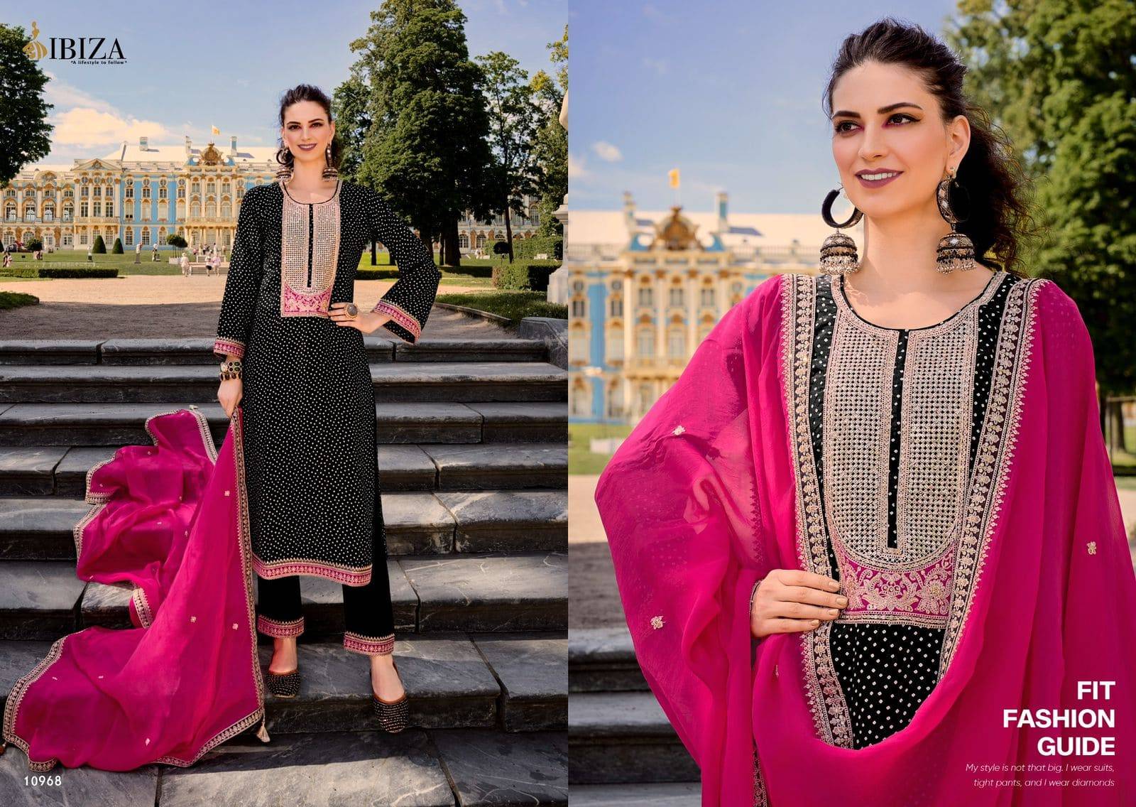 RANG BANDHEJ by Ibiza 10963 To 10968 Series Designer Festive Suits Beautiful Fancy Stylish Colorful Party Wear & Occasional Wear Digital print Dresses At Wholesale Price